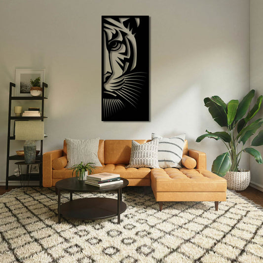TIGER PORTRAIT METAL WALL ART