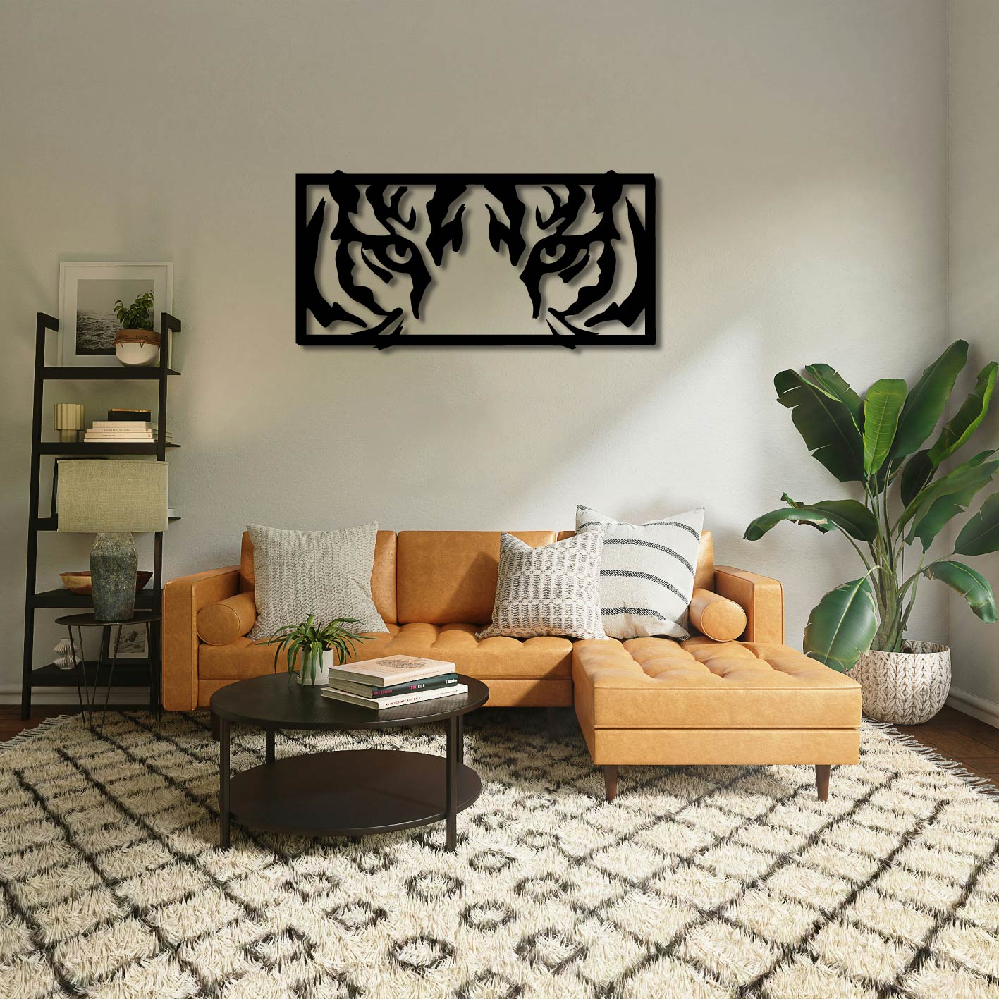 Tiger Eyes (Eye Of The Tiger) Metal Wall Art Frame
