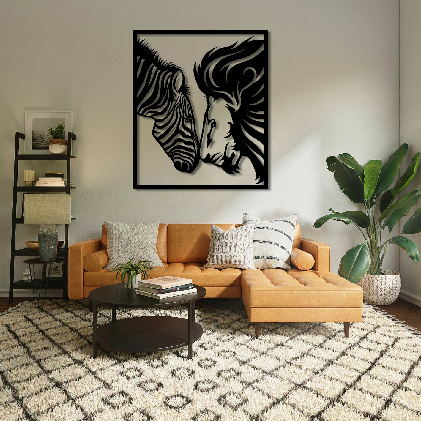 THE BEAST WITH HIS PREY METAL WALL ART