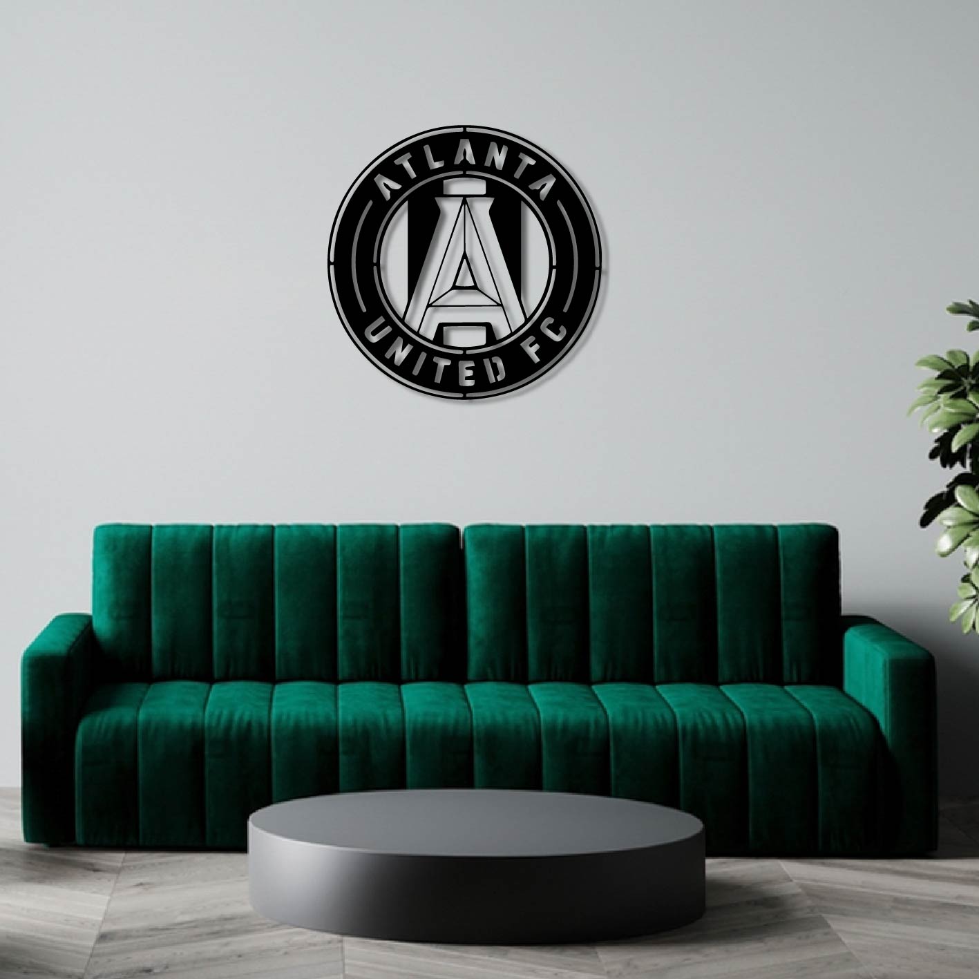 ATLANTA UNITED FC LOGO METAL WALL ART