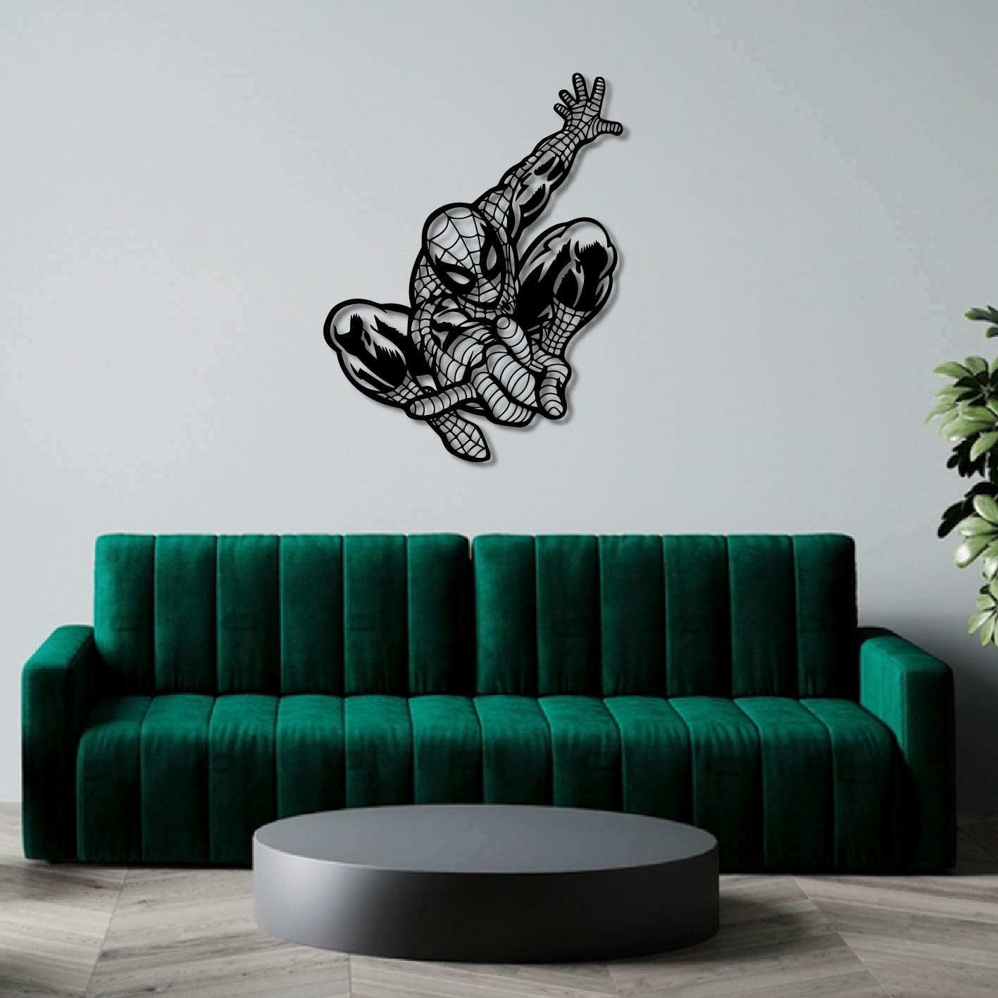 SPIDERMAN POSE METAL WALL ART