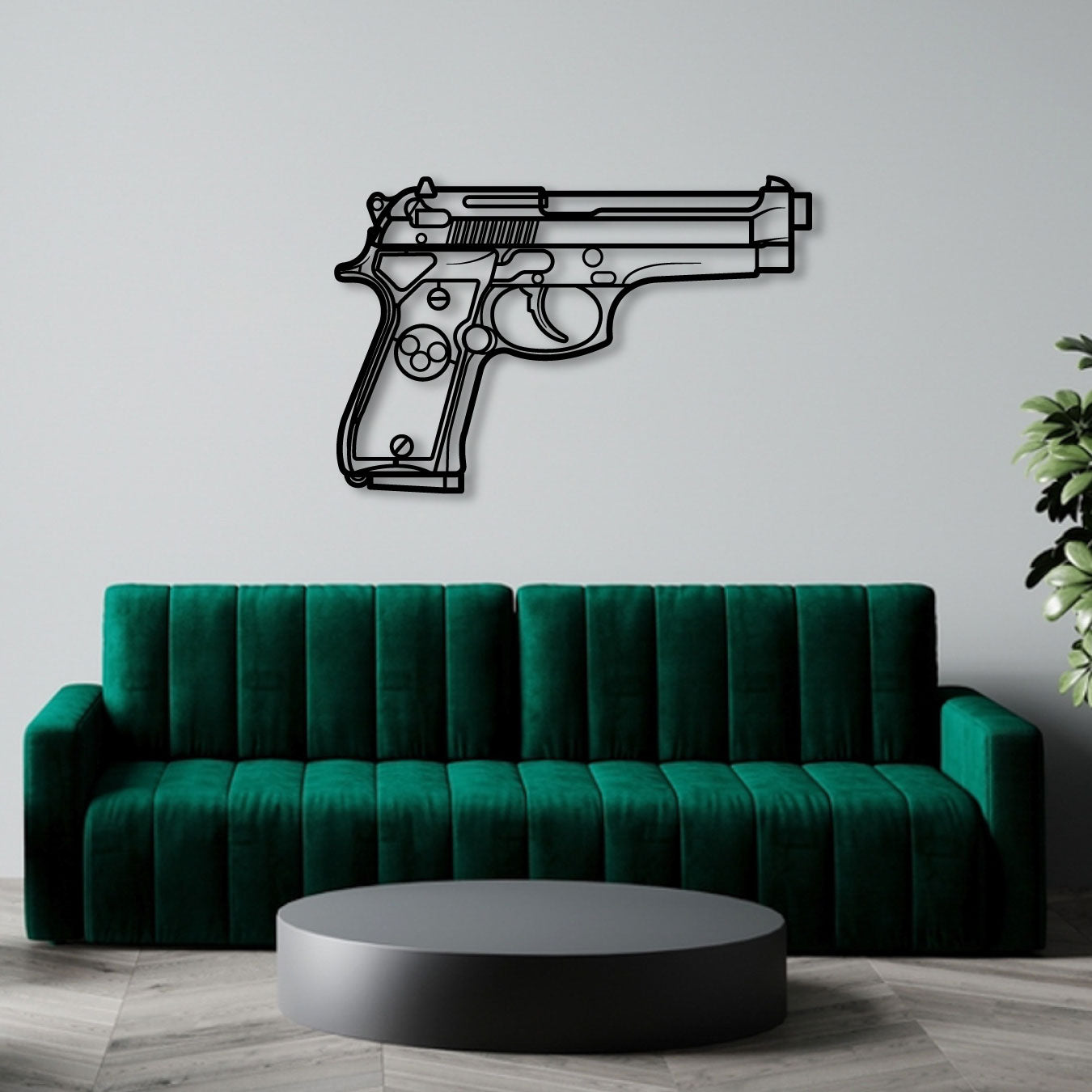 BERETTA M9 METAL WALL ART