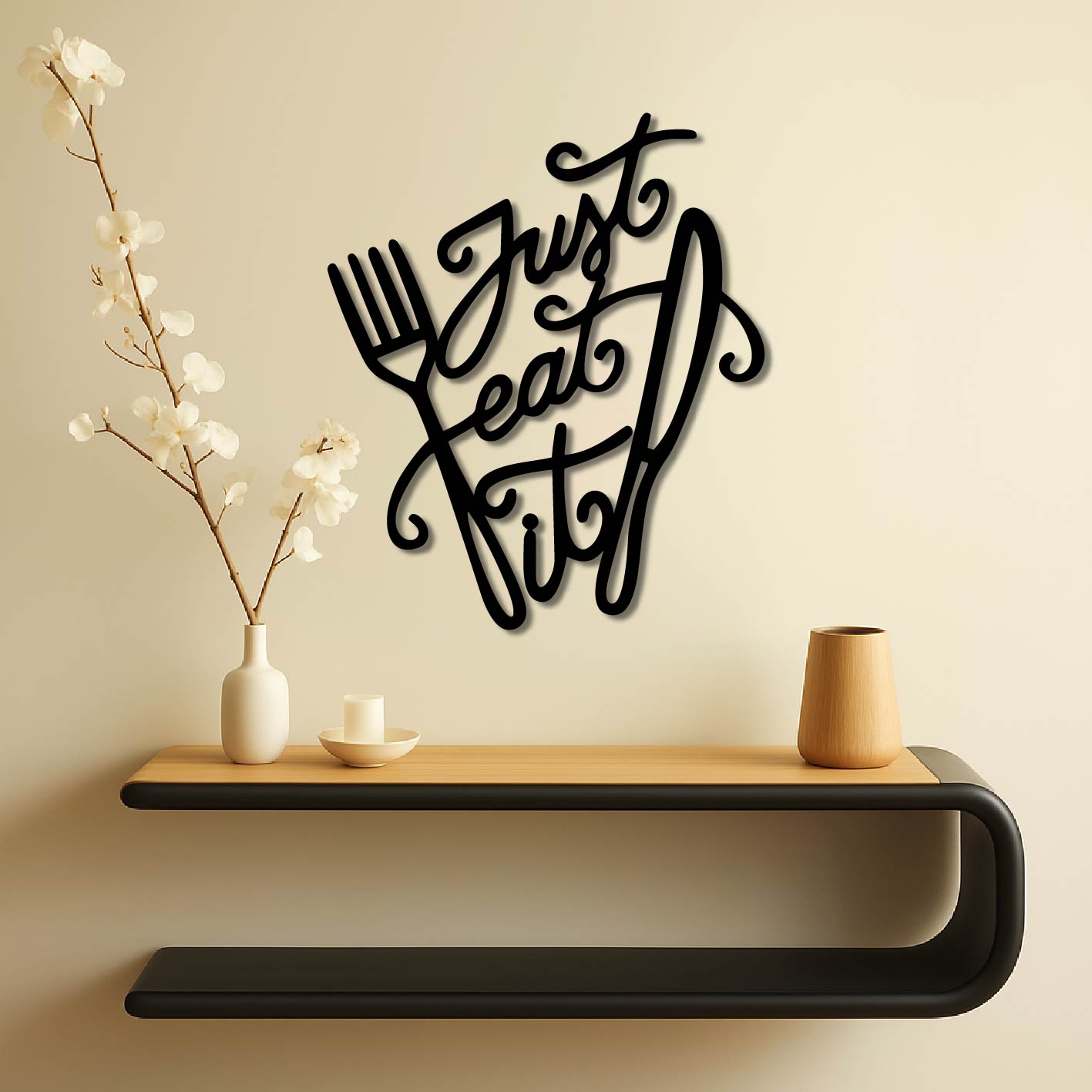 JUST EAT IT METAL WALL ART