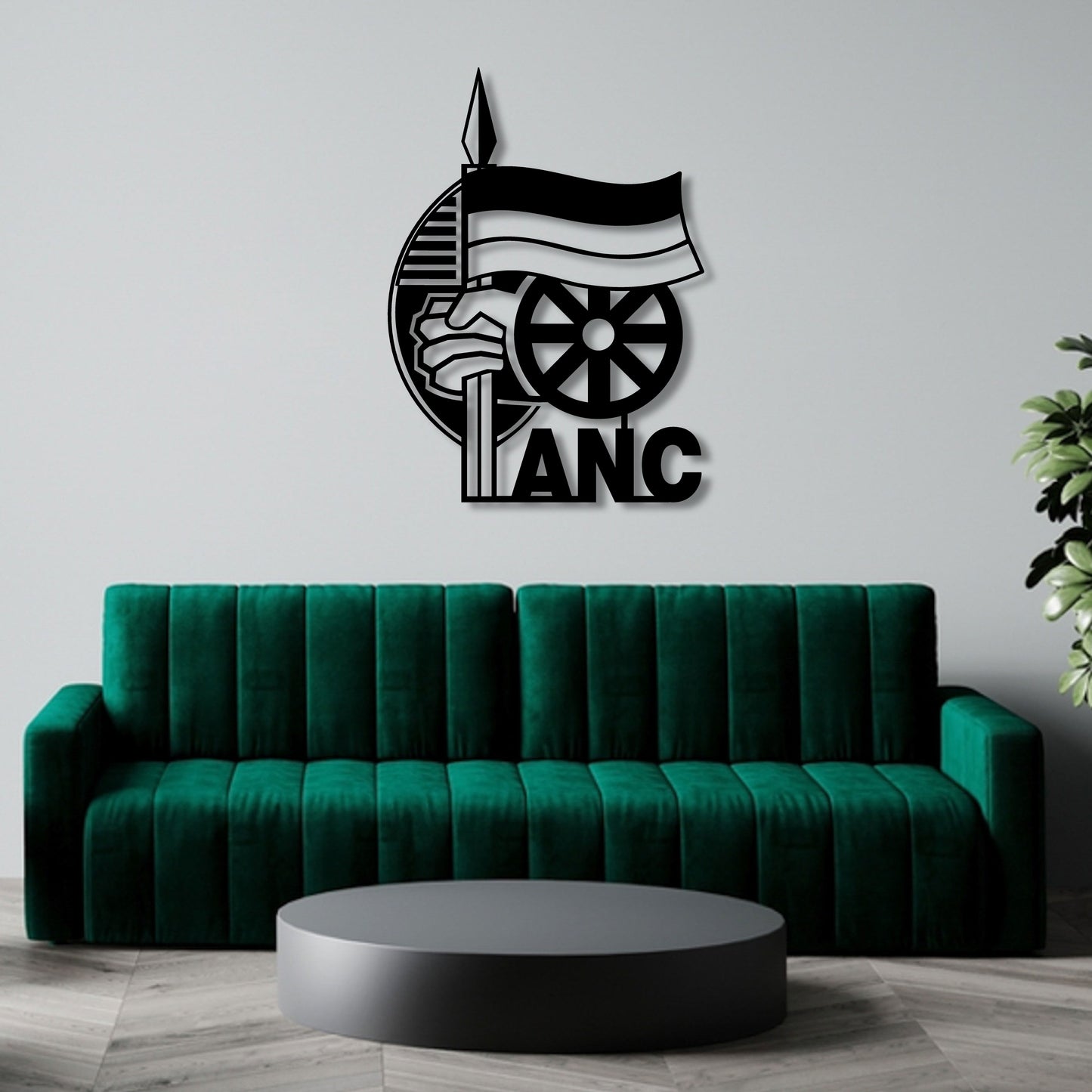 AFRICAN NATIONAL CONGRESS ANC LOGO METAL WALL ART