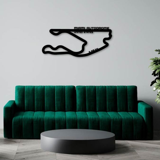 MIAMI INTERNATIONAL AUTODROME 2 METAL WALL ART