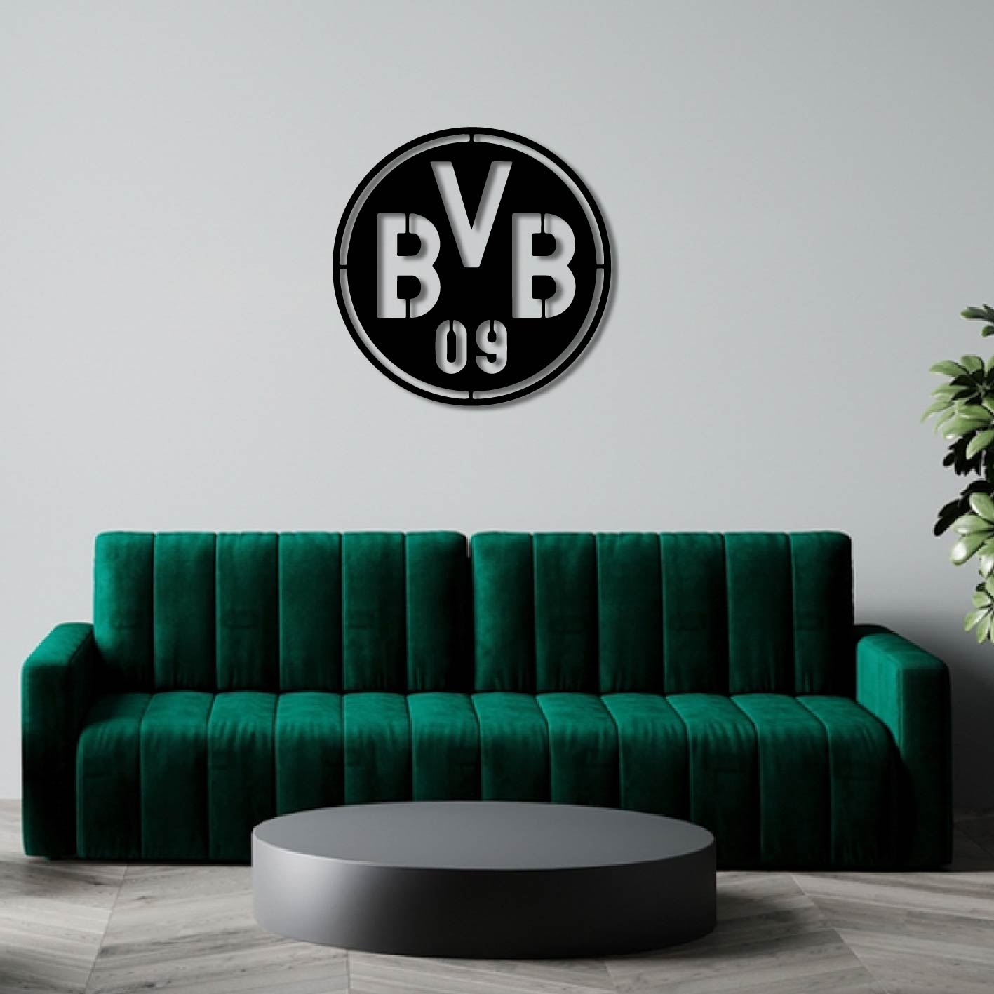 BORUSSIA DORTMUND LOGO METAL WALL ART