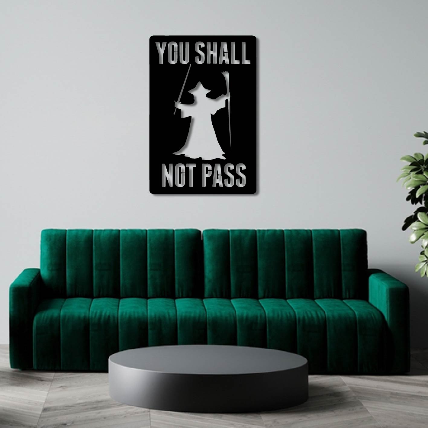 GANDALF YOU SHALL NO PASS METAL WALL ART