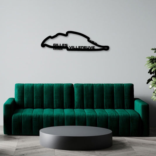 CIRCUIT GILLES VILLENEUVE 2 METAL WALL ART