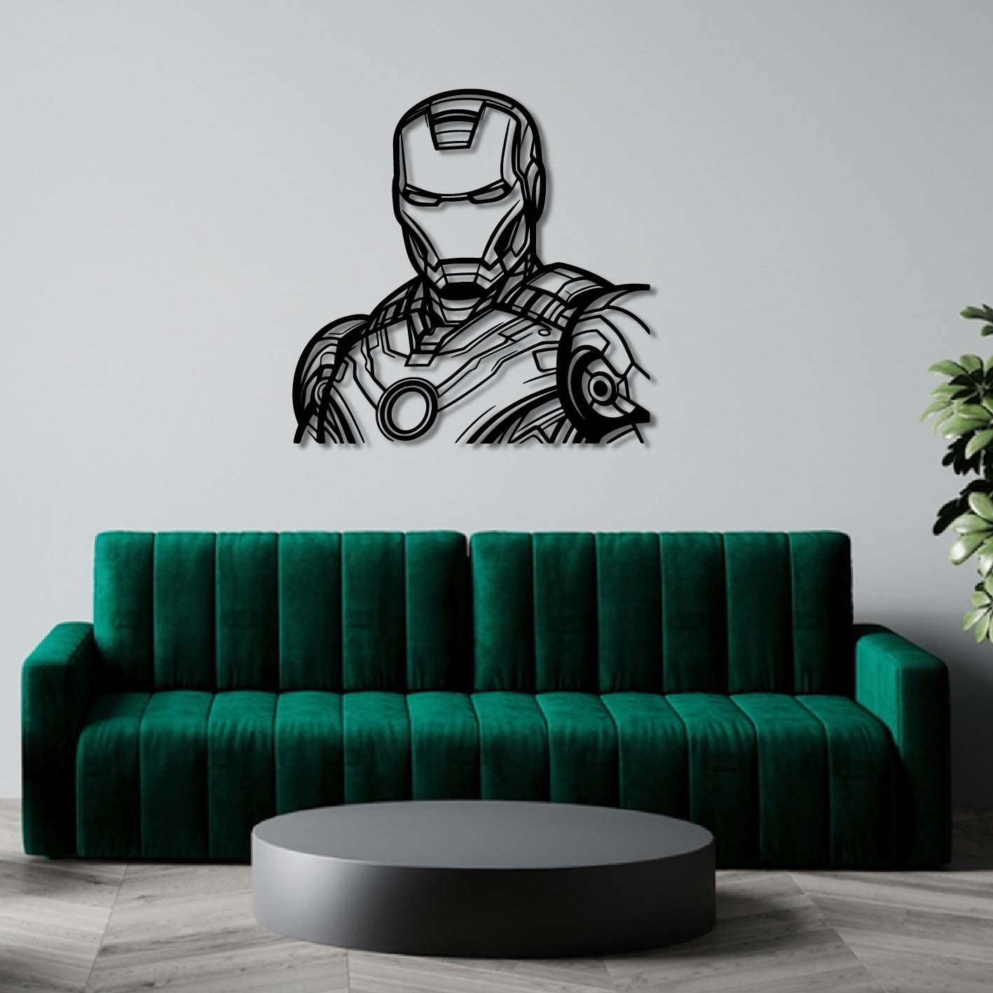 IRONMAN DETAILED PORTRAIT METAL WALL ART