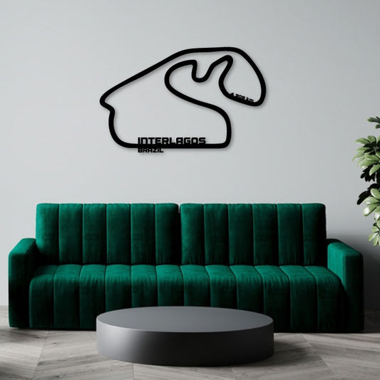 INTERLAGOS AUTODROMO JOSE CARLOS PACE METAL WALL ART