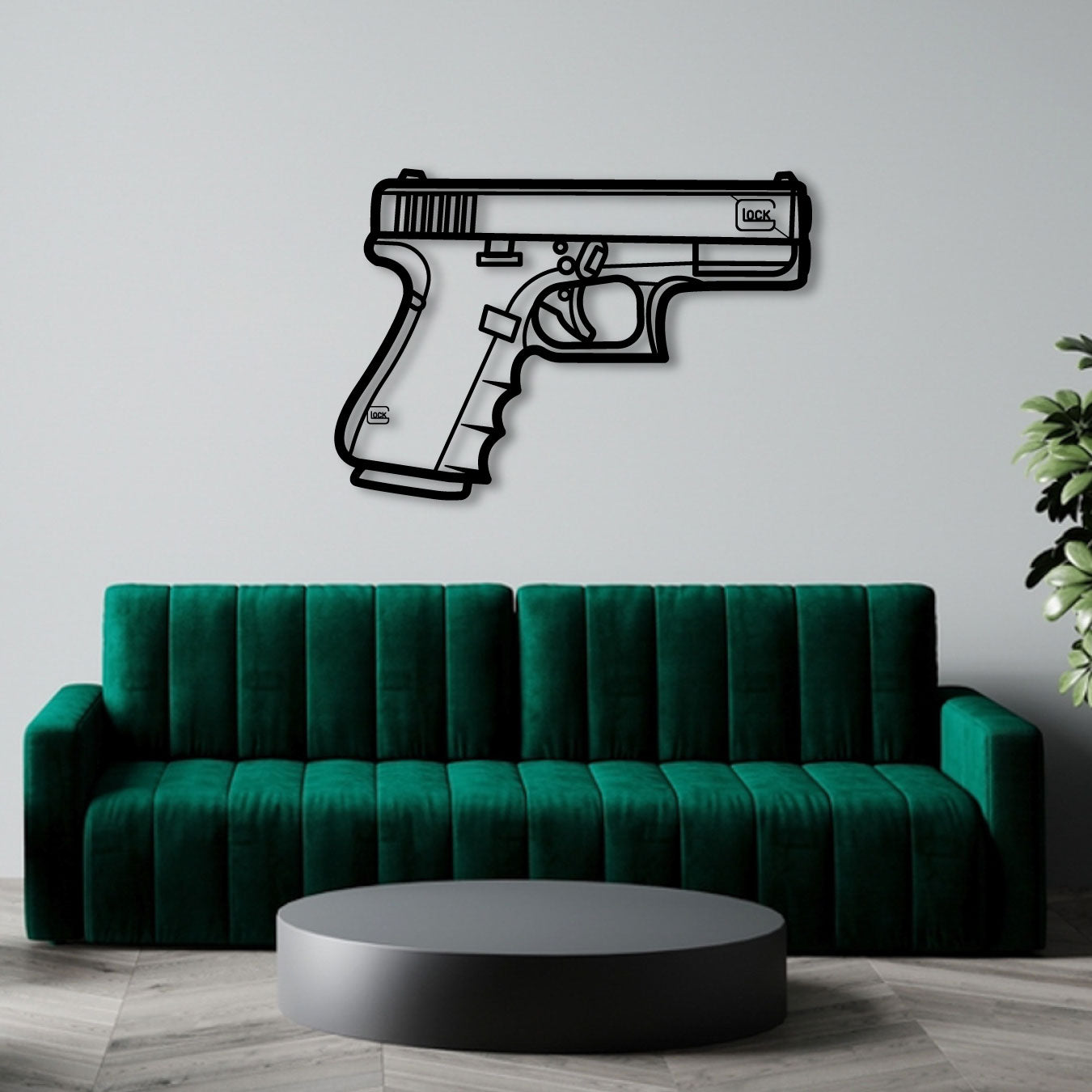 GLOCK 19 GEN 4 METAL WALL ART