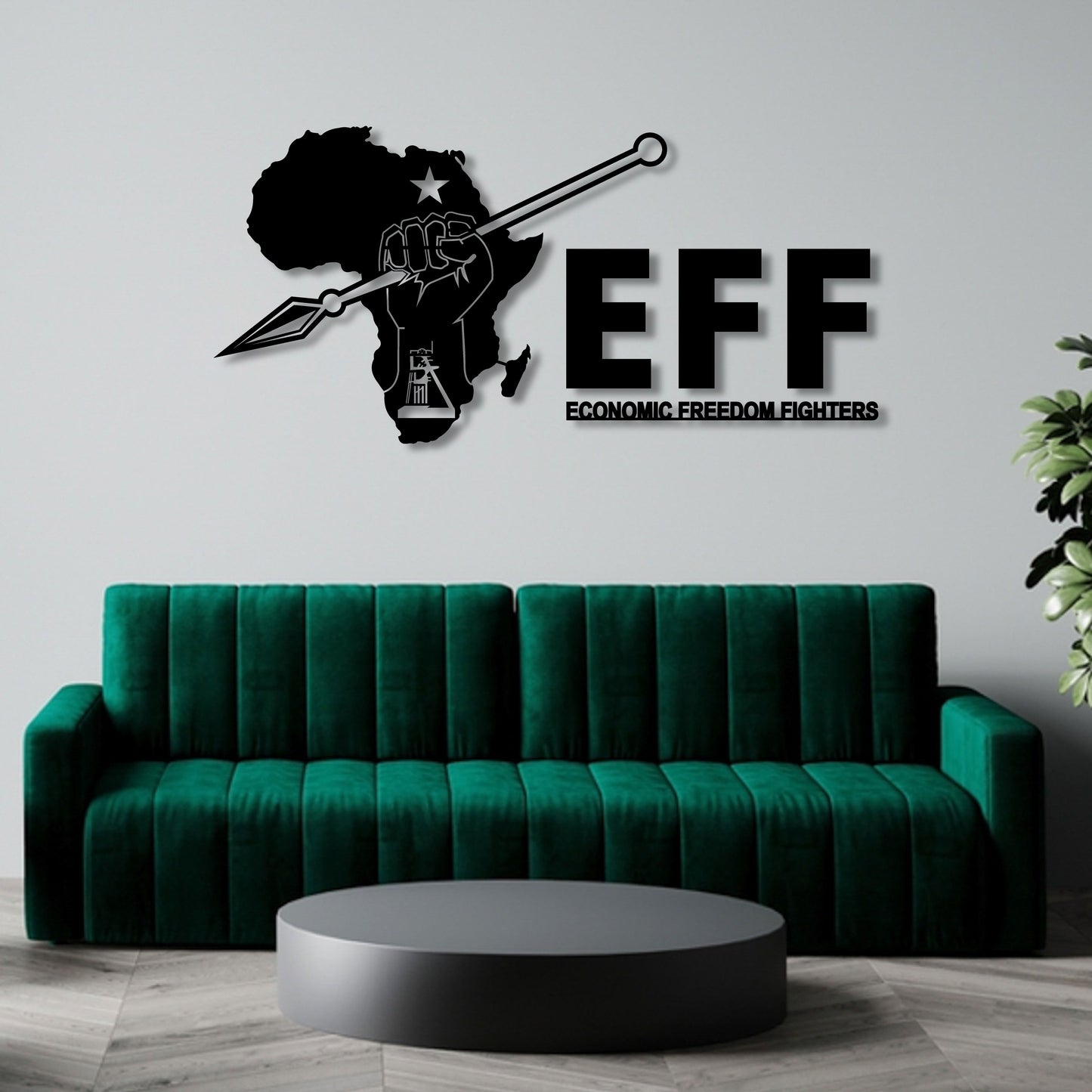 ECONOMIC FREEDOM FIGHTERS EFF LOGO METAL WALL ART