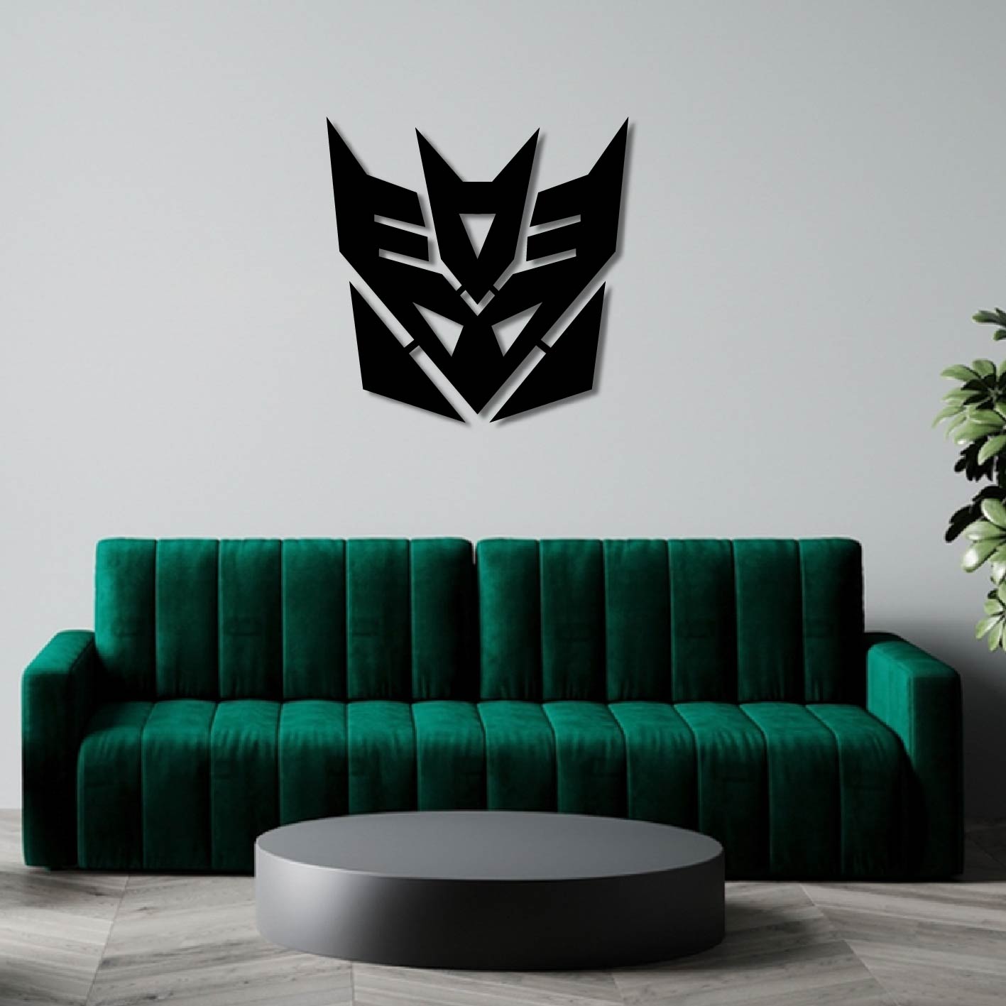 TRANSFORMERS DECEPTICONS LOGO METAL WALL ART