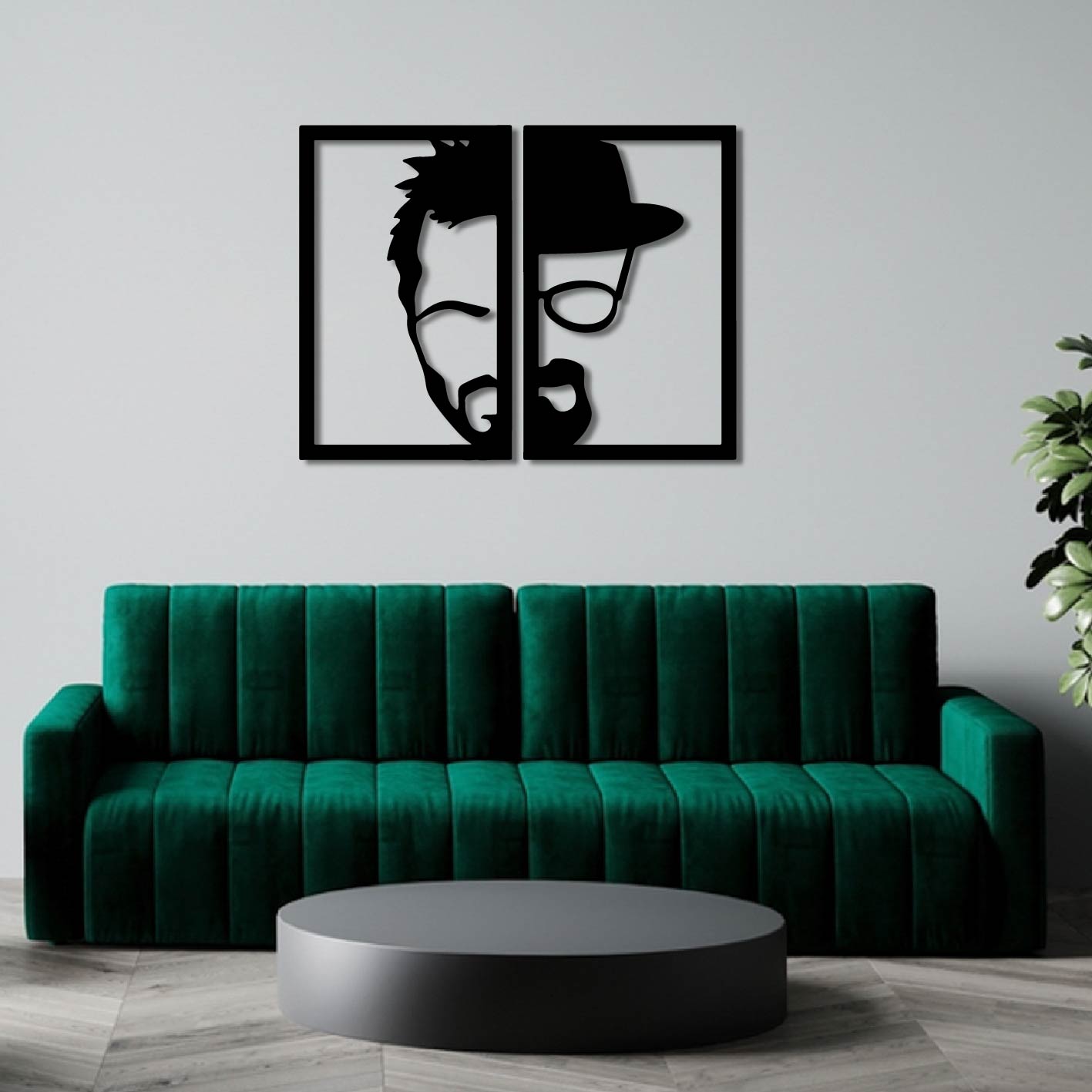 2 PIECE BREAKING BAD METAL WALL ART
