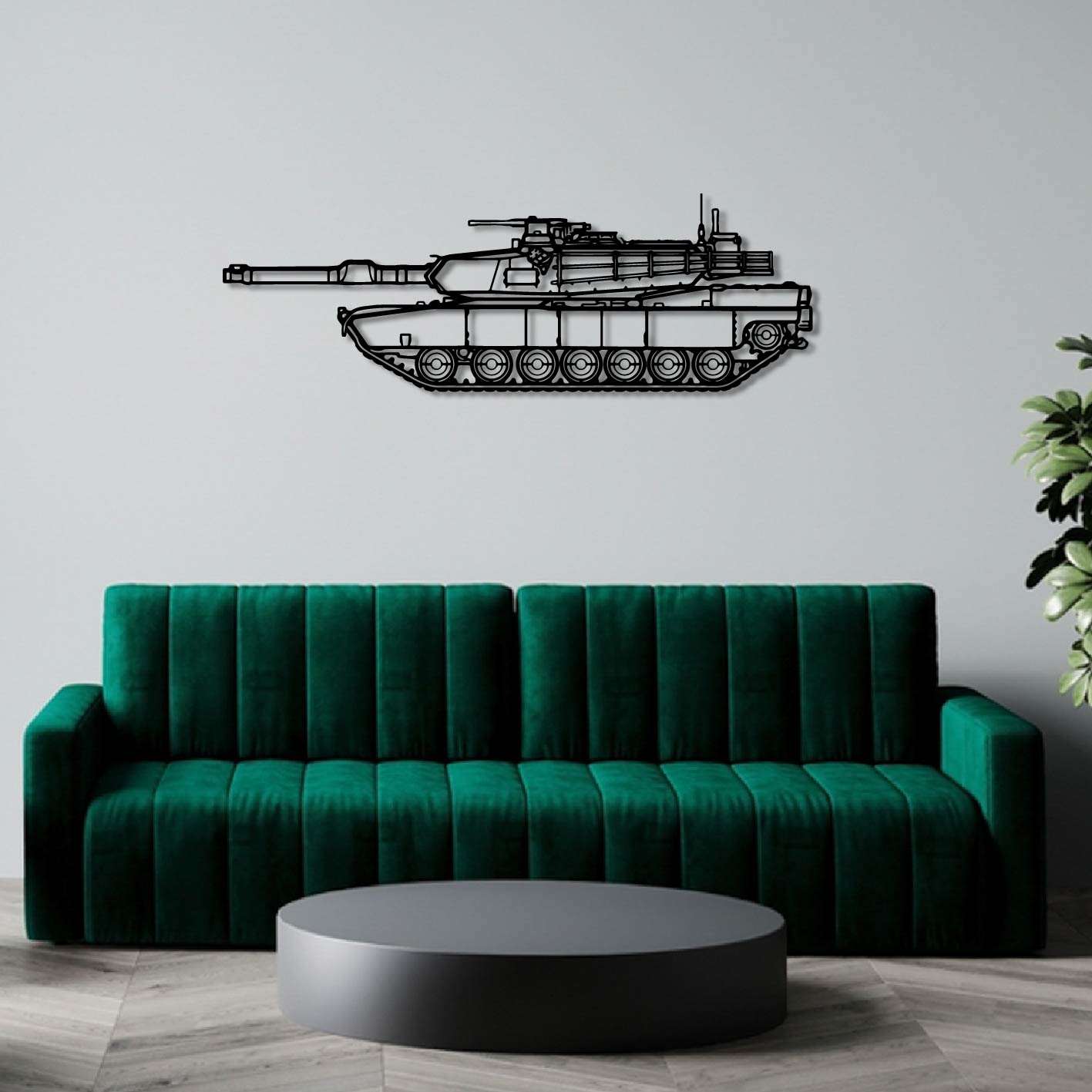 M1A2 SEPV3 ABRAMS METAL WALL ART