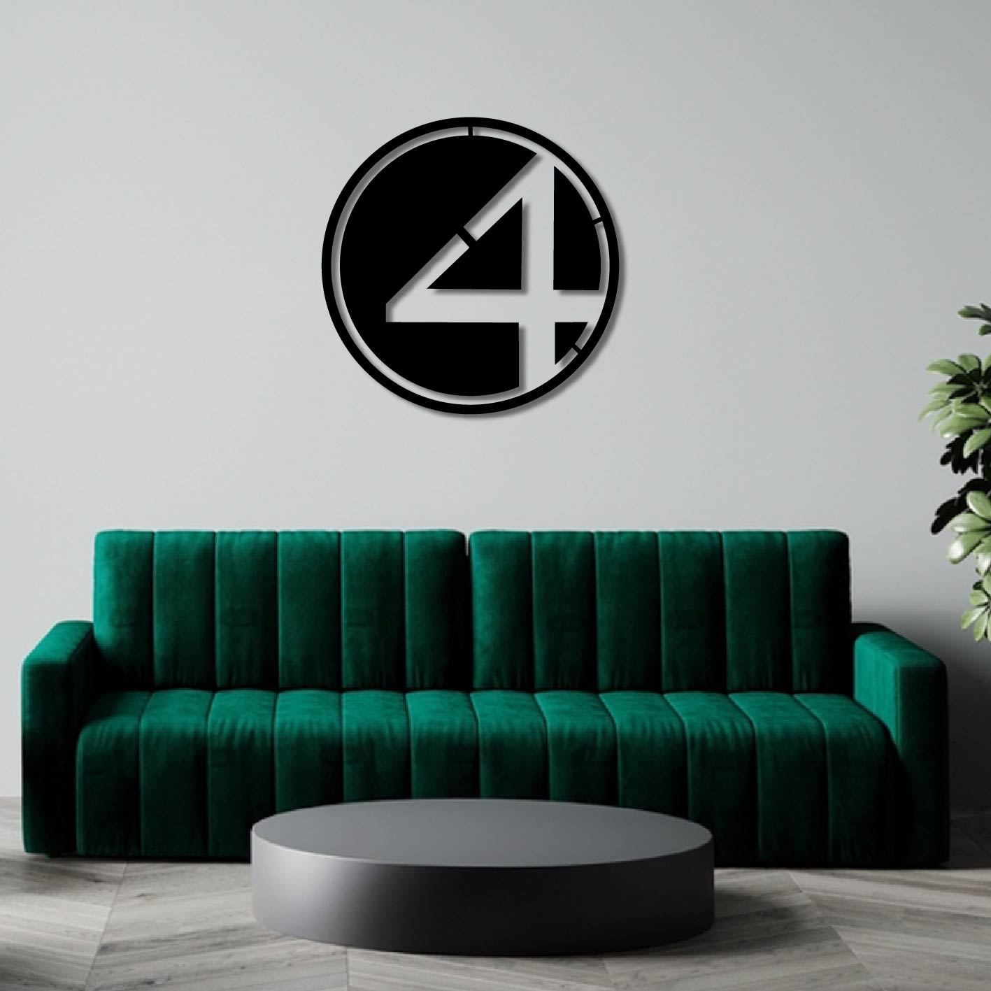 FANTASTIC FOUR LOGO METAL WALL ART