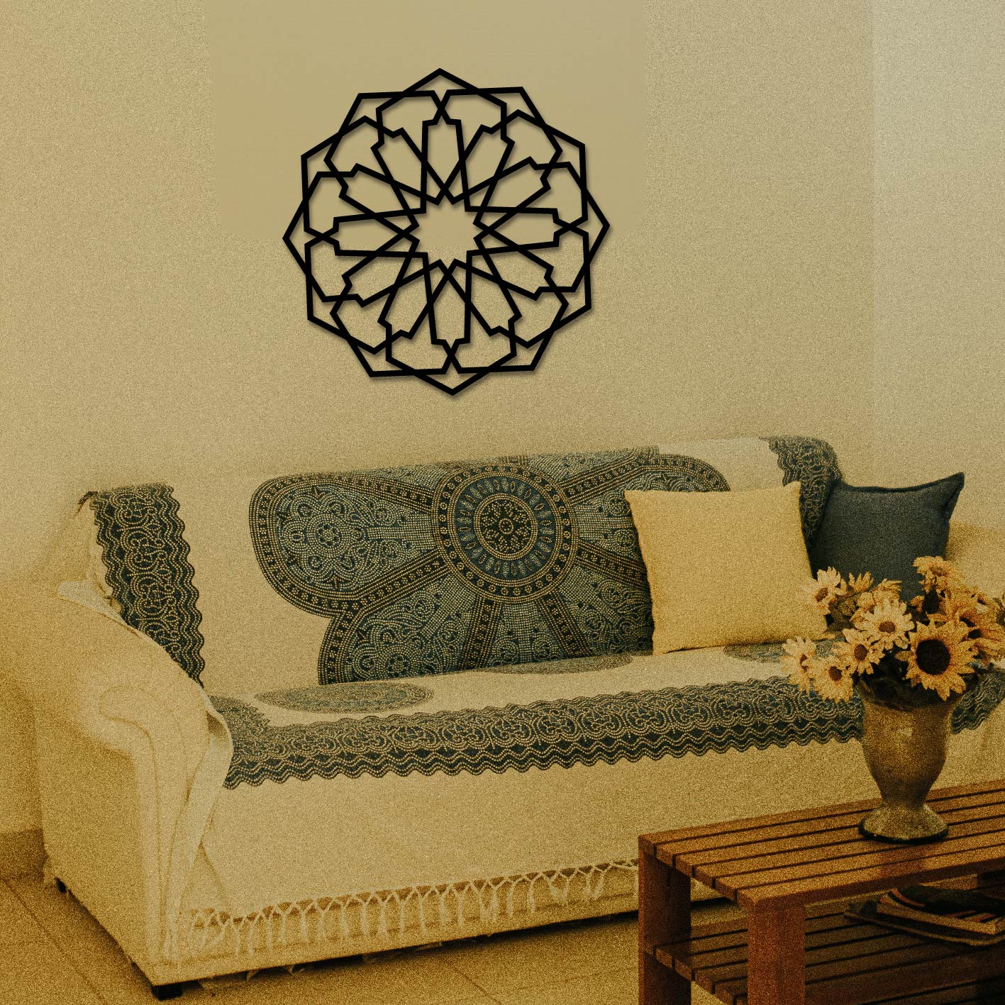 ISLAMIC GEOMETRIC DESIGN METAL WALL ART