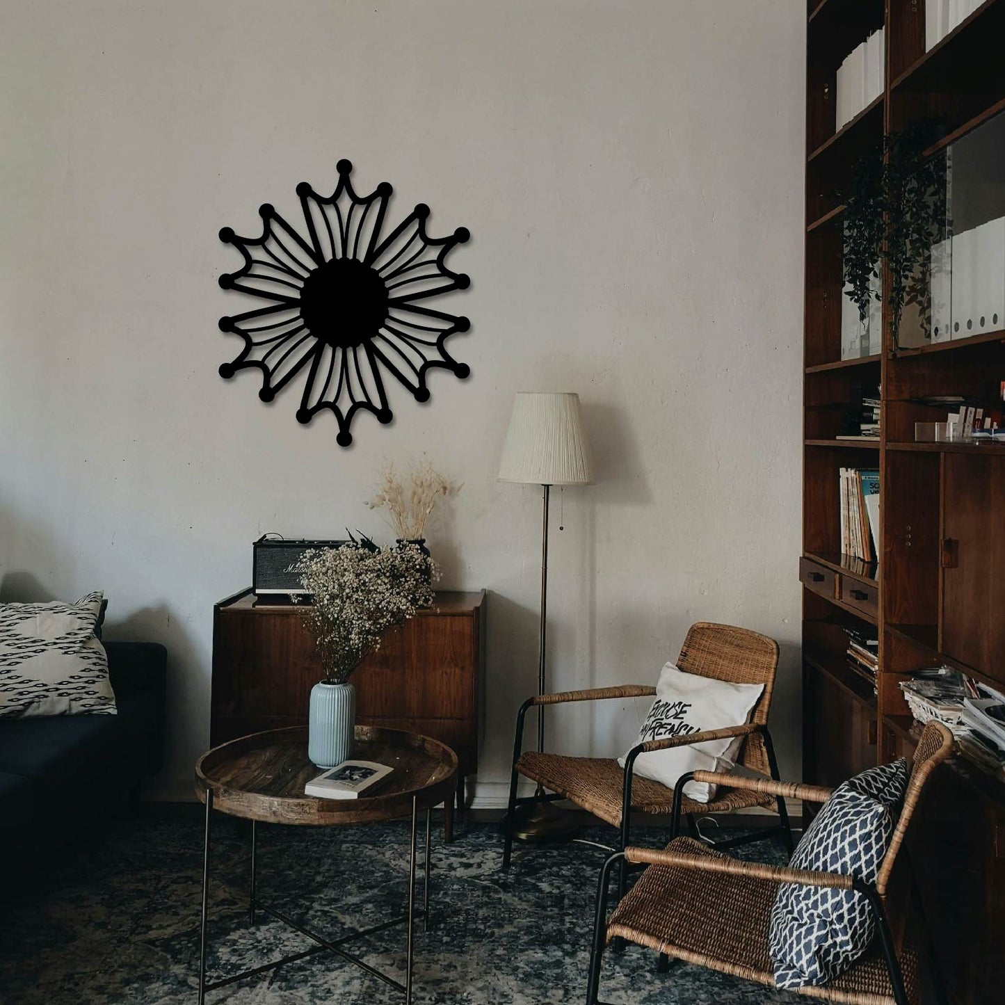 FLOWER MANDALA METAL WALL ART