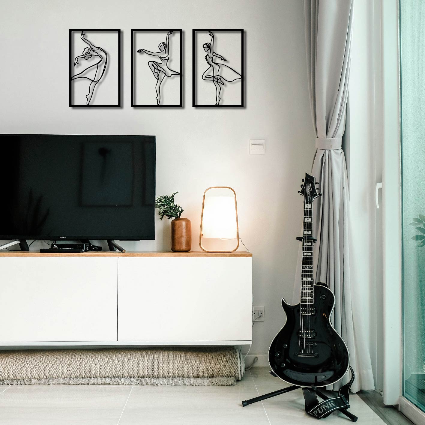 3 PIECE DANCING WOMEN METAL WALL ART