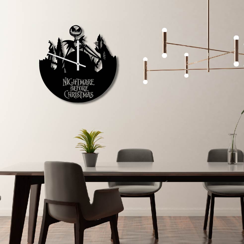 NIGHTMARE BEFORE CHRISTMAS METAL WALL ART CLOCK