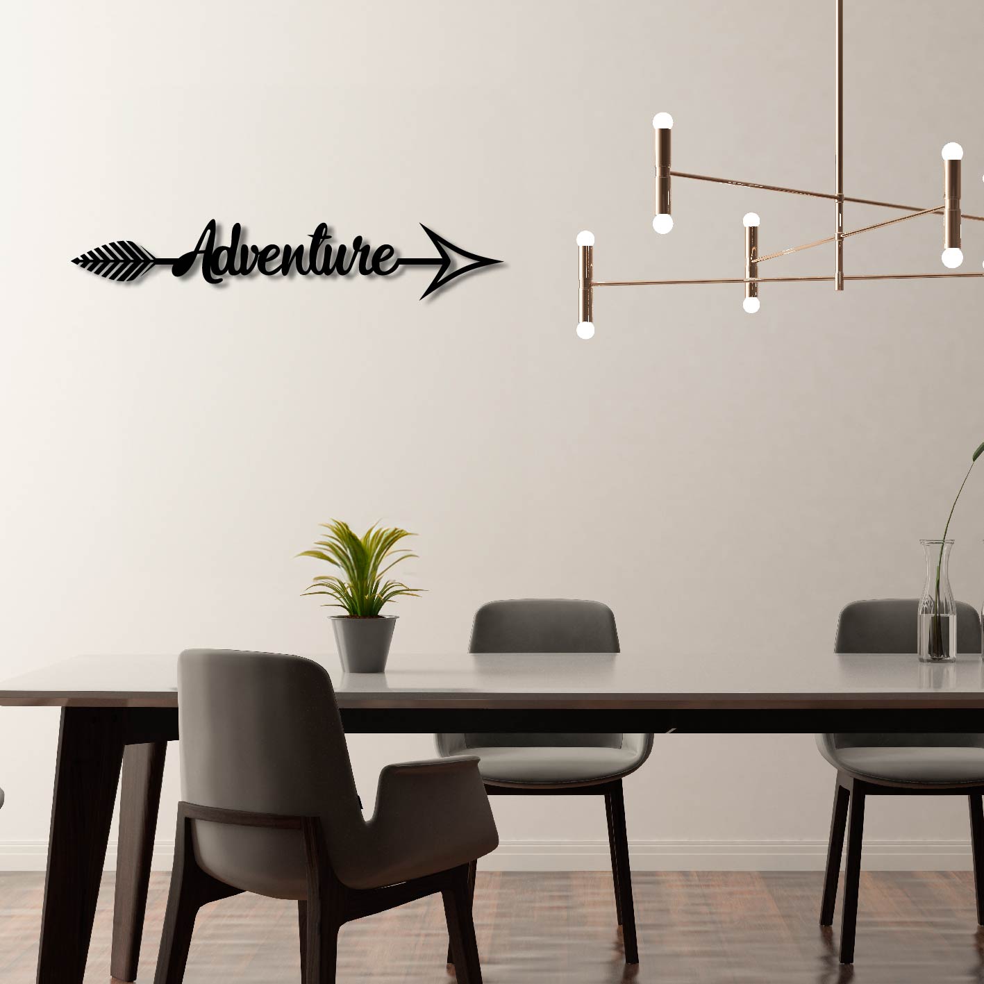 ADVENTURE ARROW SIGN METAL WALL ART