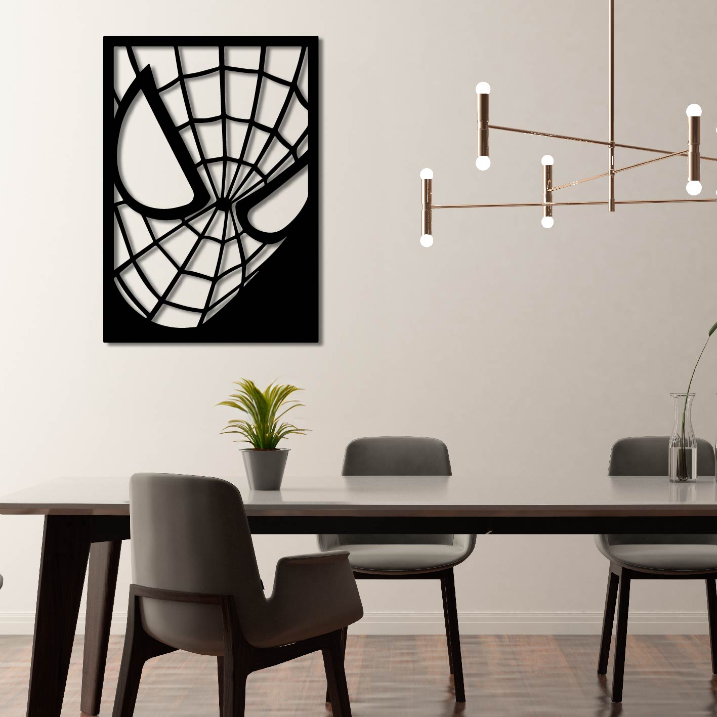 SPIDERMAN FACE METAL WALL ART