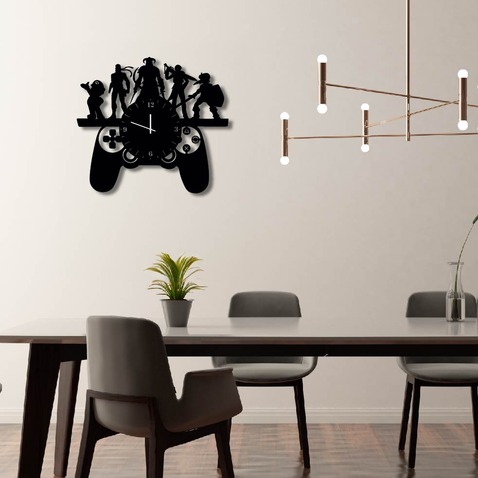 GAMING METAL WALL ART CLOCK