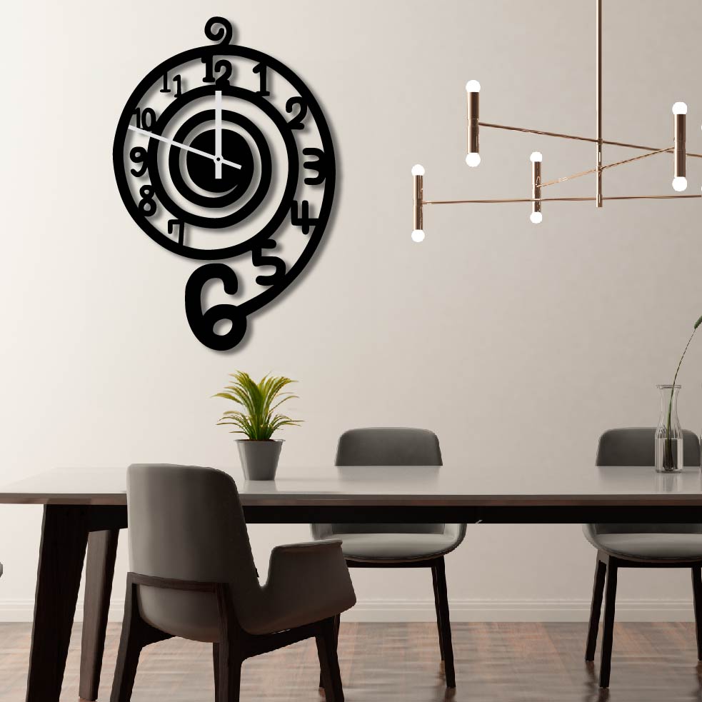 SHELL METAL WALL ART CLOCK