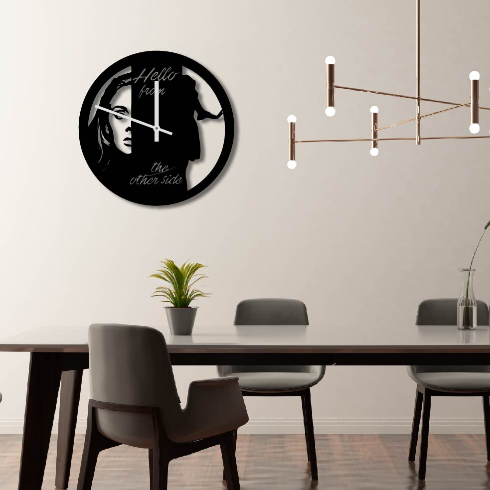 ADELE HELLO METAL WALL ART CLOCK