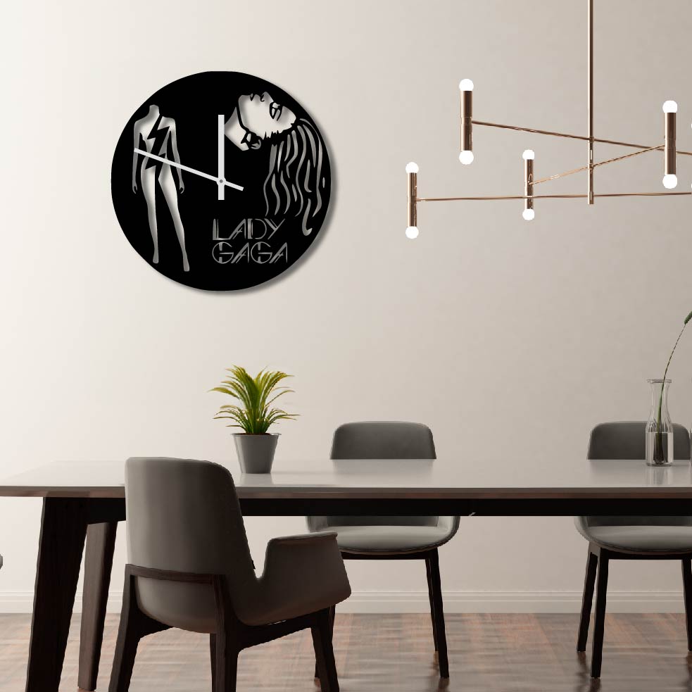 LADY GAGA METAL WALL ART CLOCK