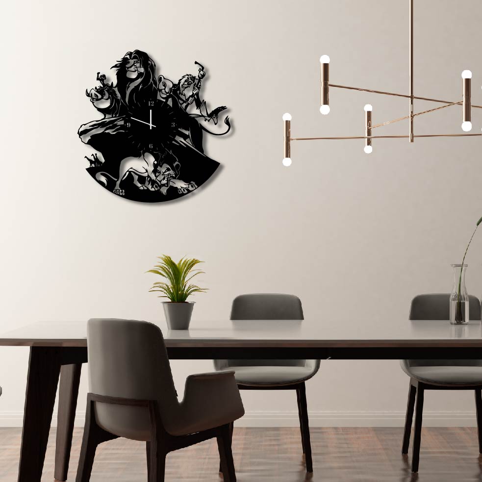 LION KING METAL WALL ART CLOCK
