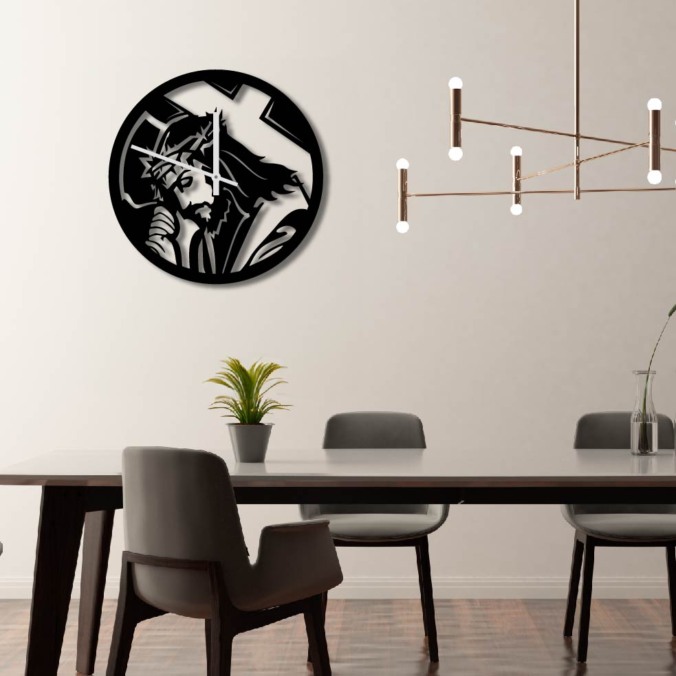 JESUS METAL WALL ART CLOCK