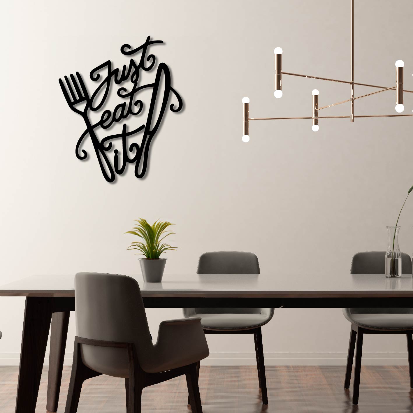JUST EAT IT METAL WALL ART