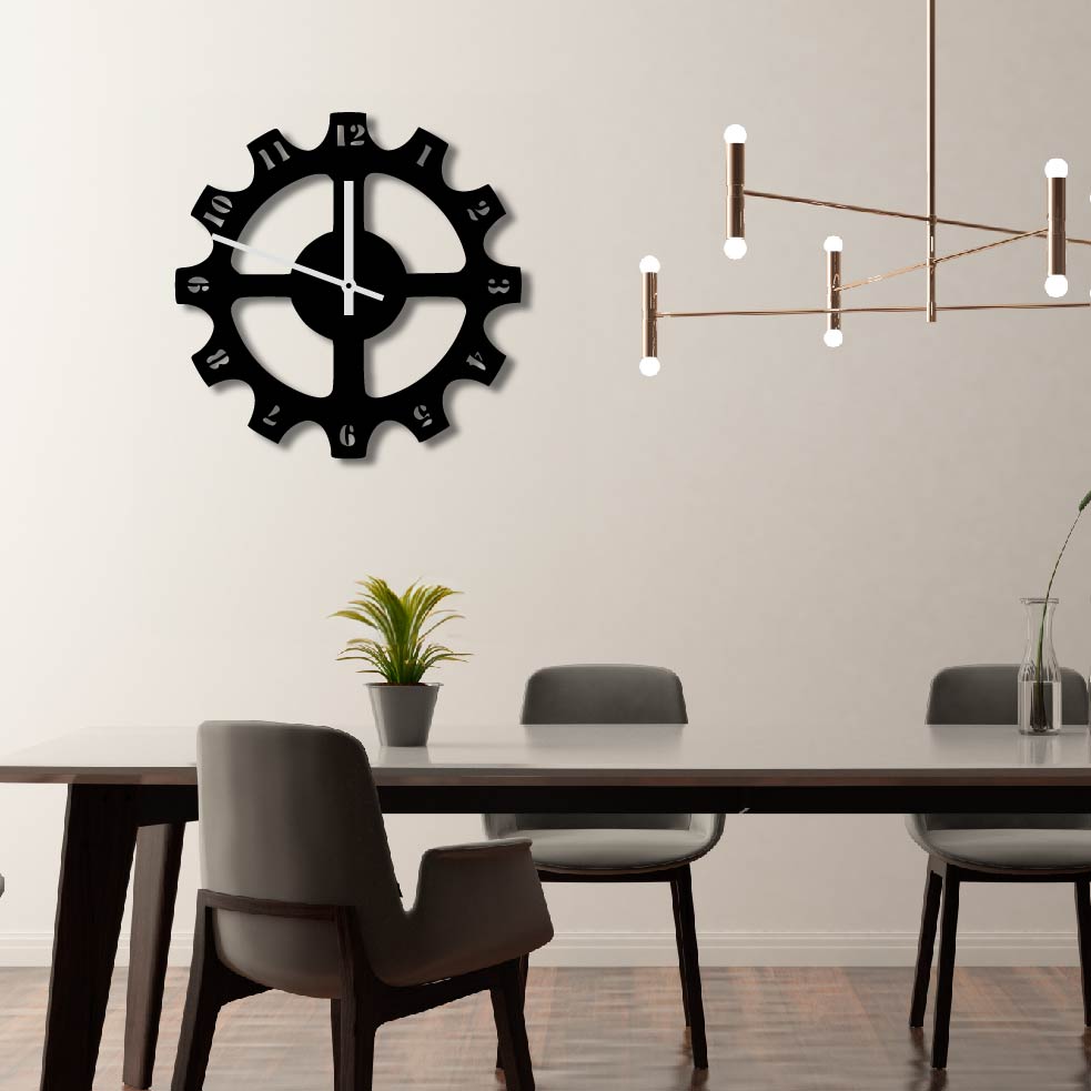 GEAR METAL WALL ART CLOCK