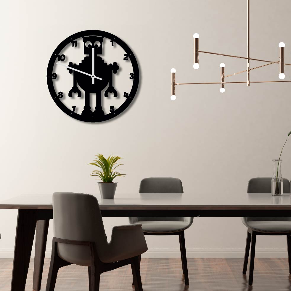 ROBOT METAL WALL ART CLOCK