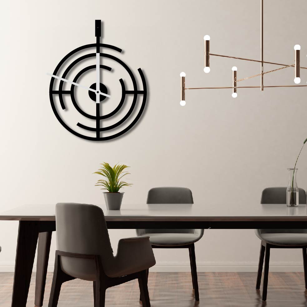 GUN SCOPE METAL WALL ART CLOCK 2