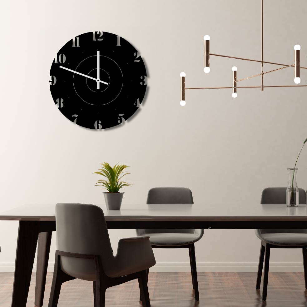 VINYL METAL WALL ART CLOCK