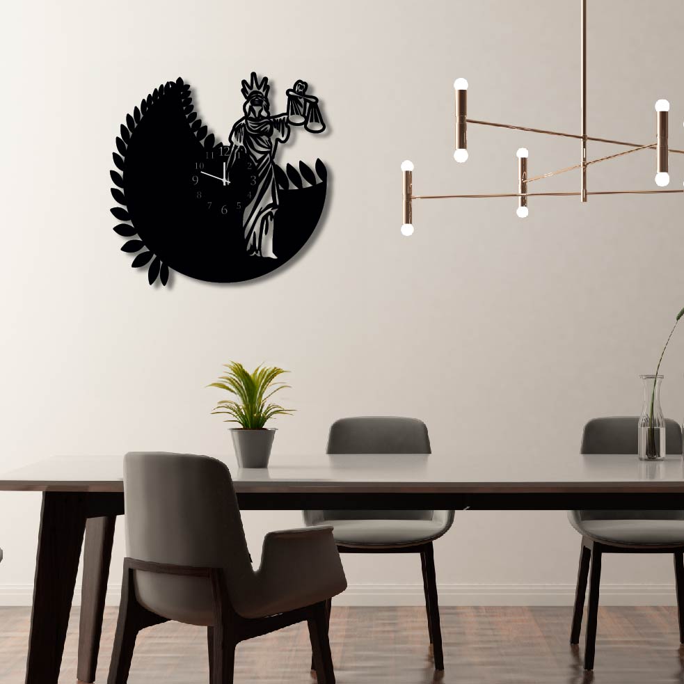 LADY LIBERTY METAL WALL ART CLOCK