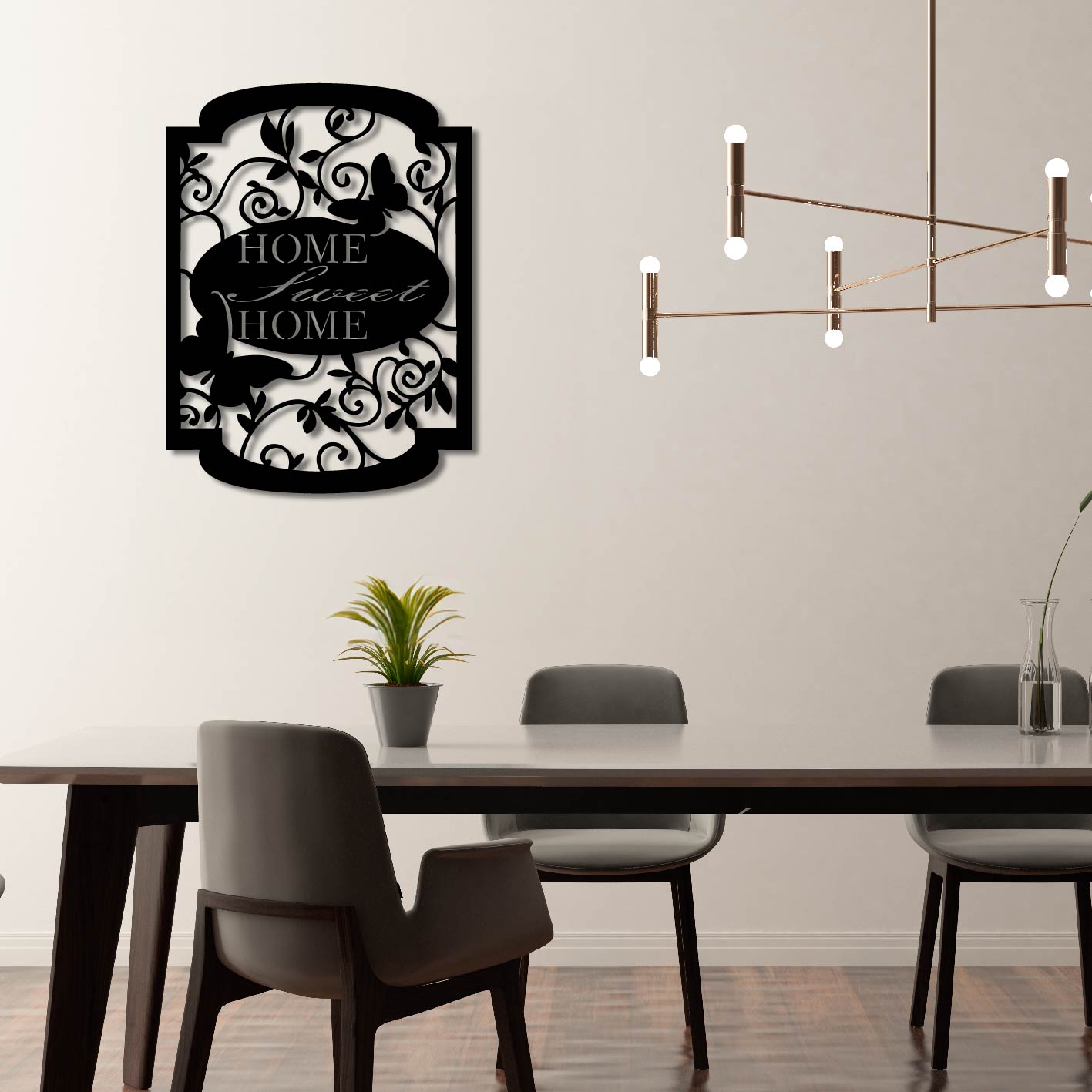 HOME SWEET HOME SIGN METAL WALL ART