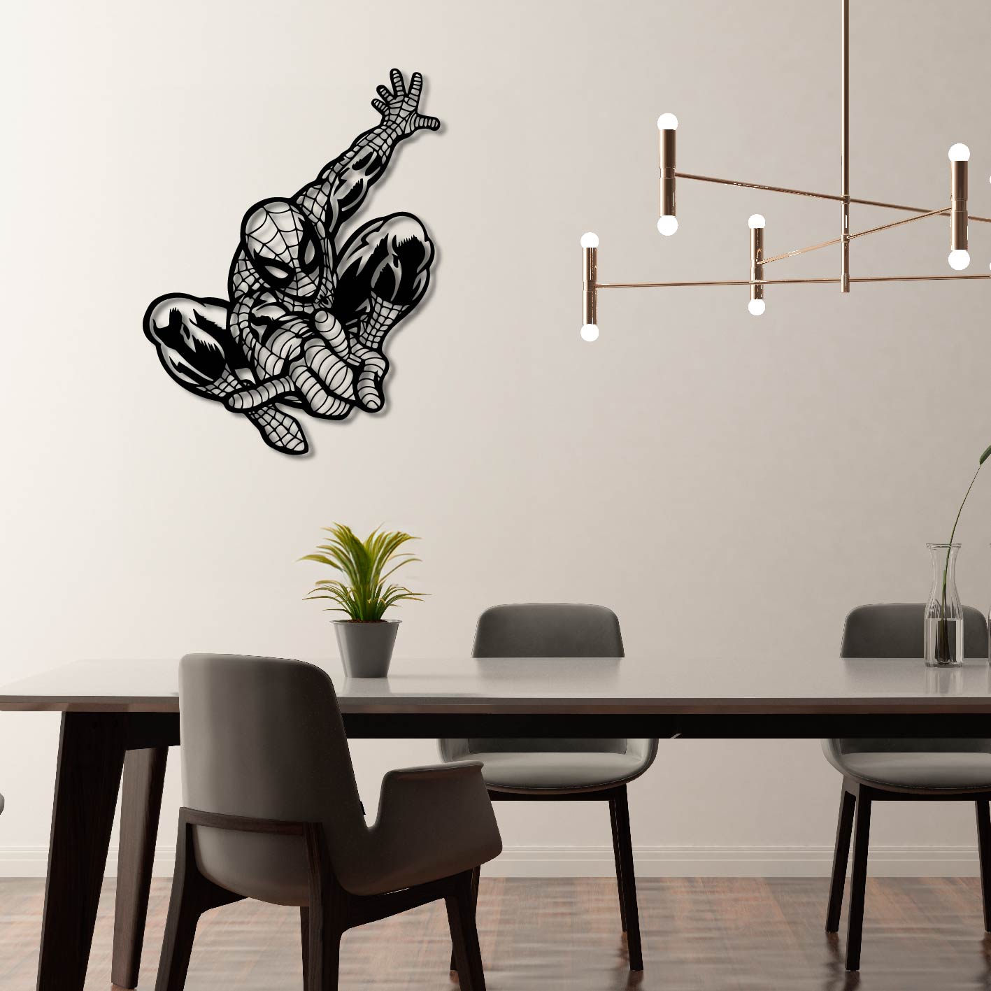 SPIDERMAN POSE METAL WALL ART