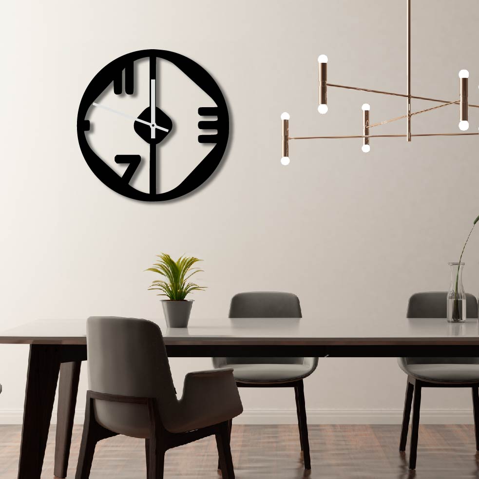 ODD NUMBERS METAL WALL ART CLOCK