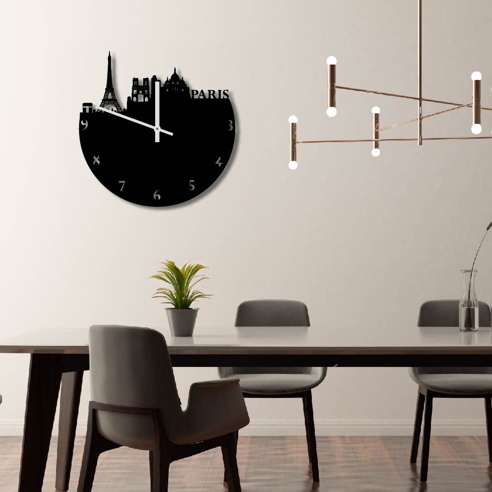 PARIS METAL WALL ART CLOCK
