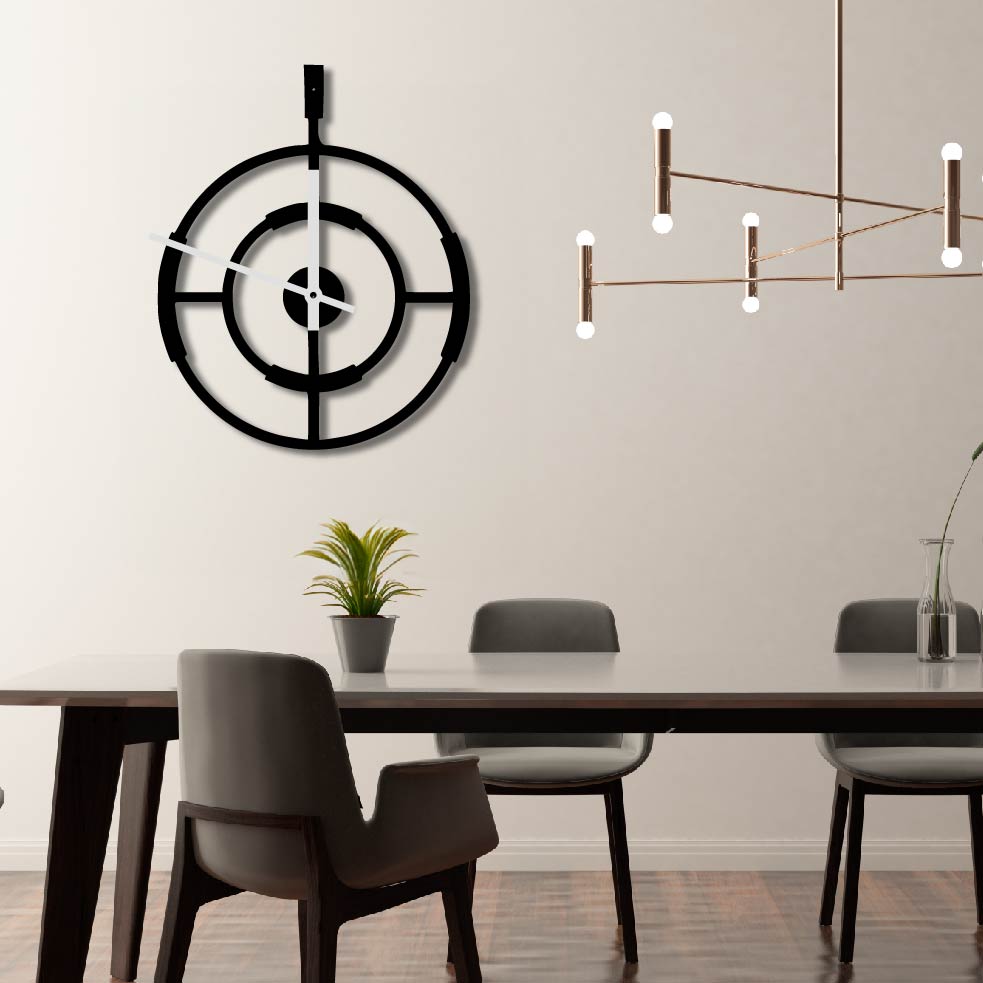GUN SCOPE METAL WALL ART CLOCK