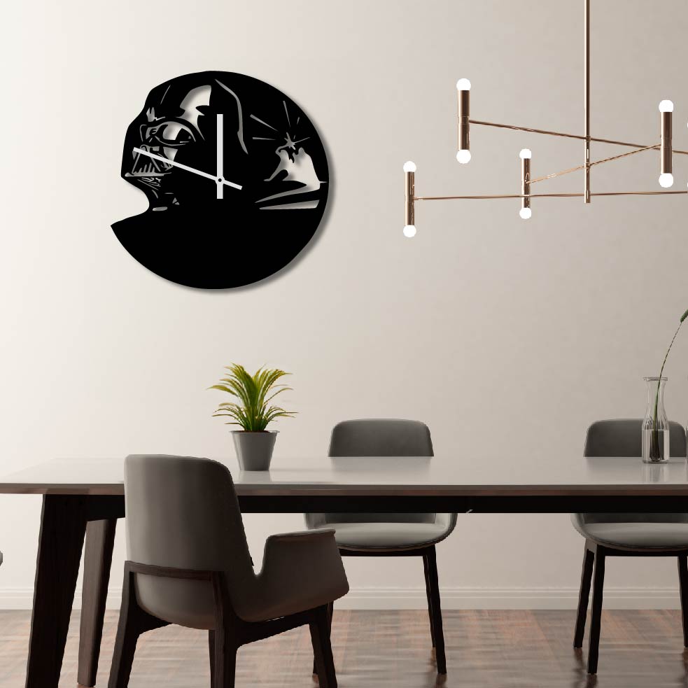 DARTH VADER FORCE METAL WALL ART CLOCK
