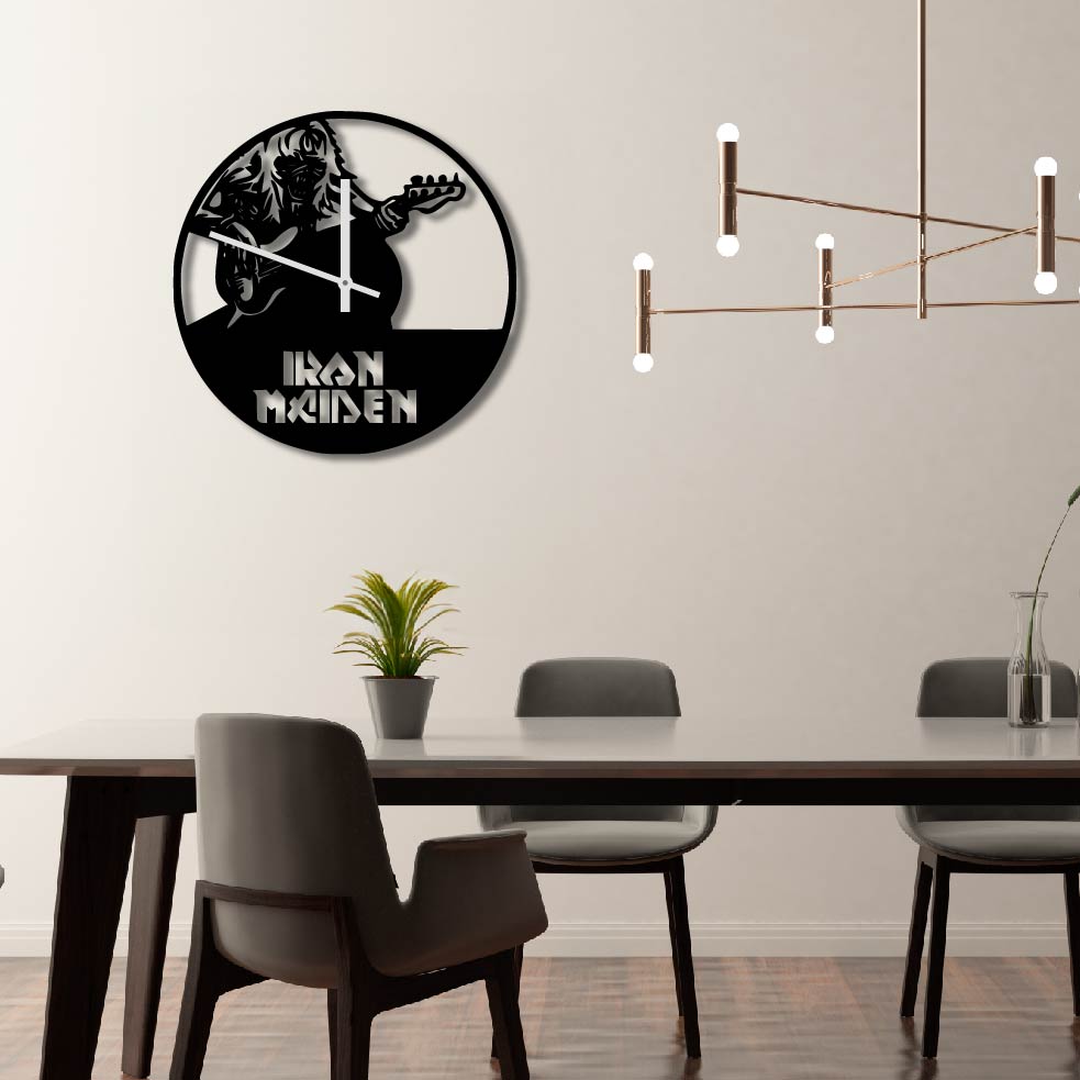 IRON MAIDEN METAL WALL ART CLOCK