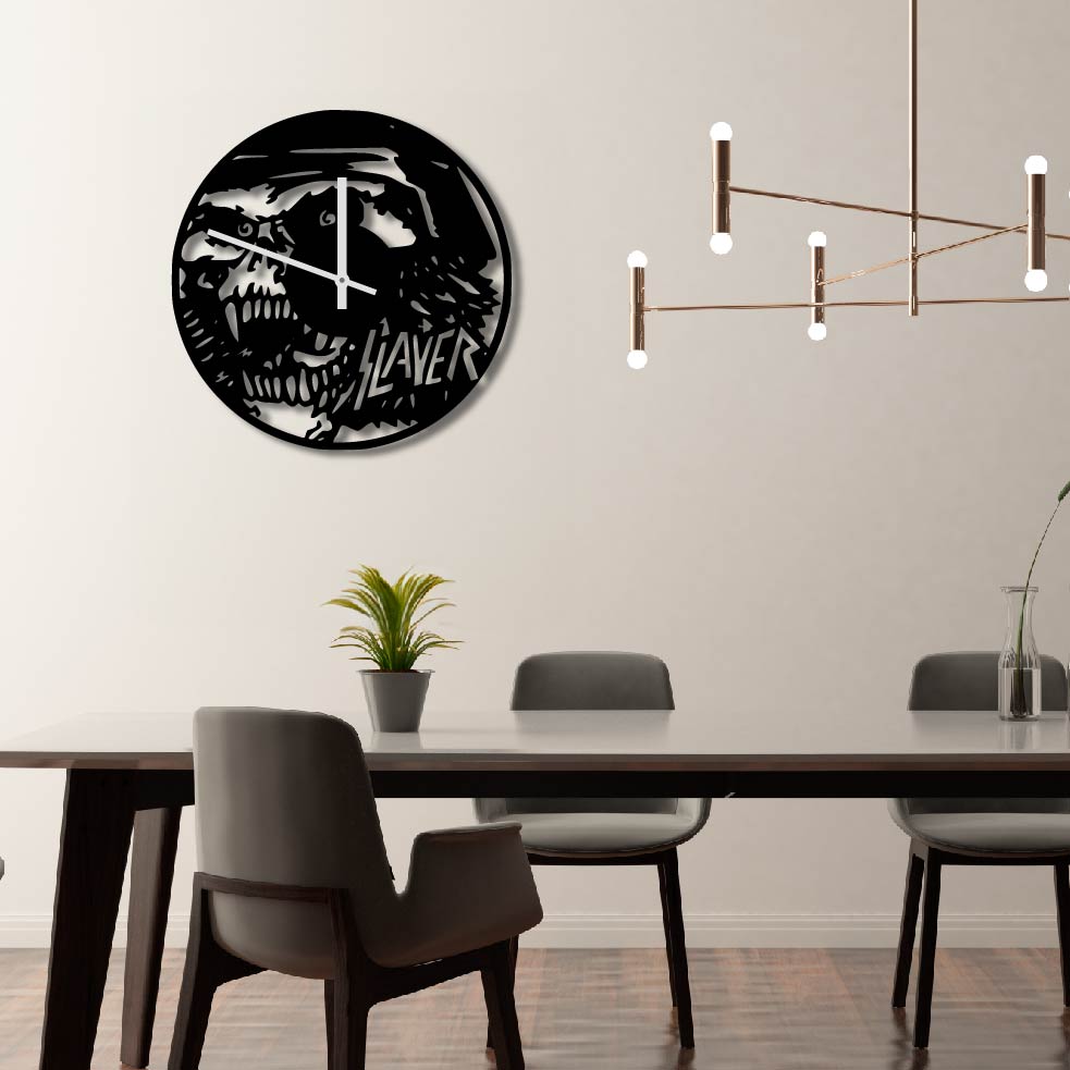 SLAYER BAND METAL WALL ART CLOCK