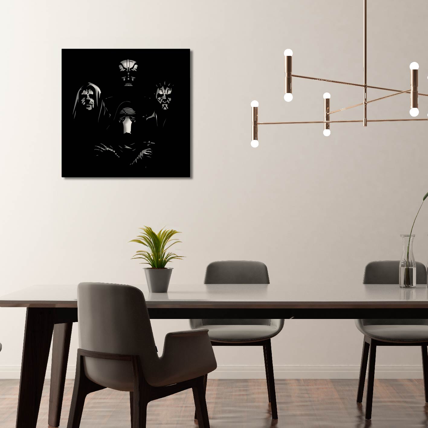 STAR WARS DARK SIDE CUTOUT METAL WALL ART