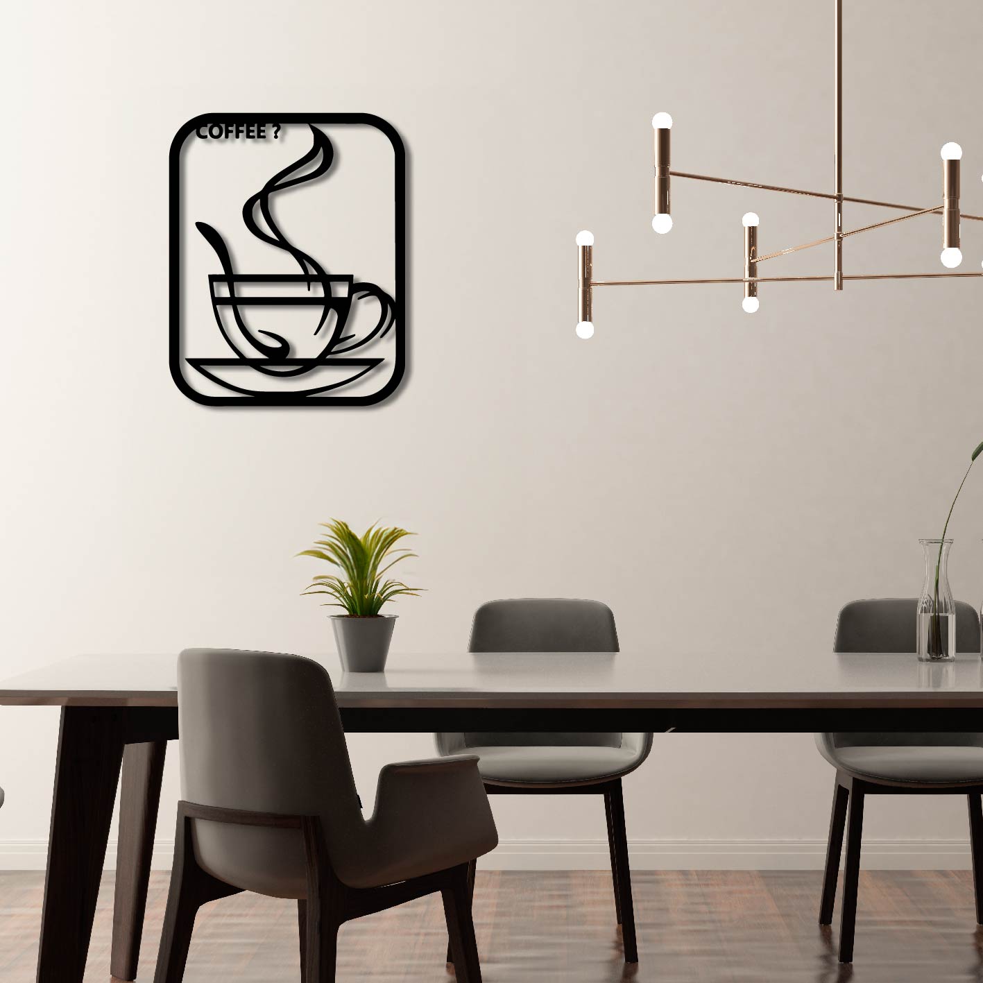 COFFEE ANYONE METAL WALL ART
