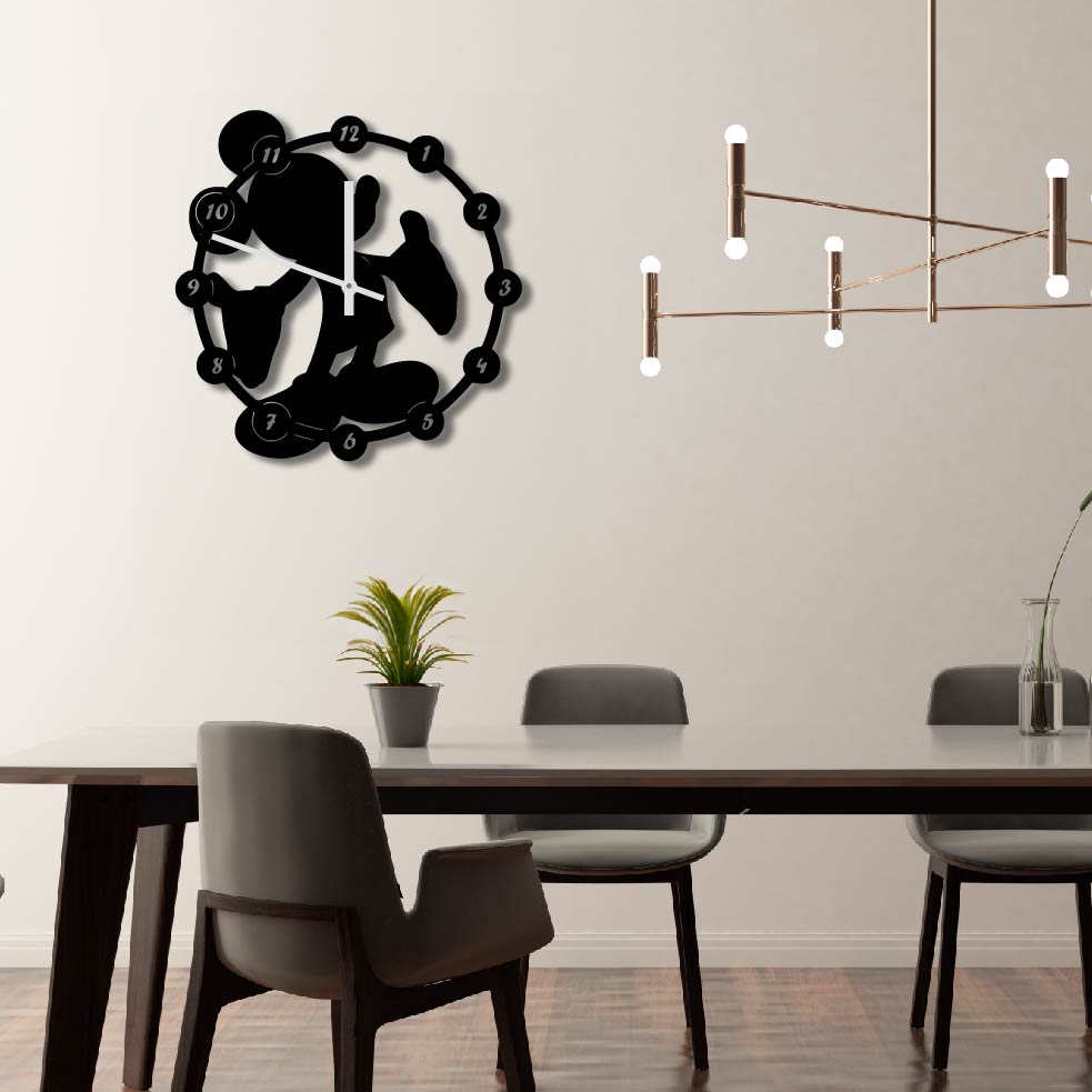 MICKEY MOUSE METAL WALL ART CLOCK