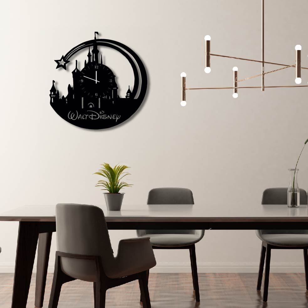 WALT DISNEY CASTLE WALL ART CLOCK
